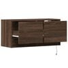 vidaXL TV Wall Cabinet Brown Oak Engineered wood Standard Wall mounting