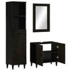 vidaXL Bathroom Furniture Set Black, Light Grey
