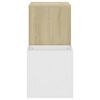 vidaXL Hall Shoe Cabinet White and Sonoma Oak Engineered wood Medium