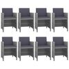 vidaXL Patio Dining Set Set of 8 Anthracite