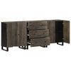 vidaXL Sideboard Black Solid mango wood, engineered wood, metal Medium