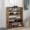 vidaXL Shoe Rack Rustic Wood Engineered Wood Slim Shoe Rack