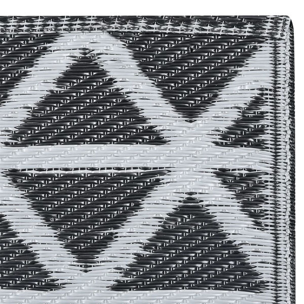 vidaXL Outdoor Carpet Black Polypropylene (PP) 74.8 x 114.2 in Pattern