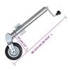 vidaXL Trailer Jack Wheel 2.36 " with Wheel Chocks