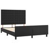 vidaXL Bed Frame without Mattress Black 53.9"x74.8" Full Faux Leather