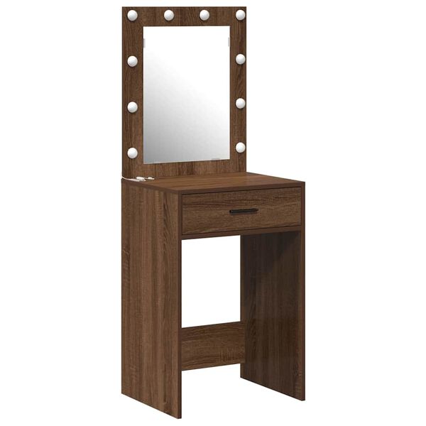 vidaXL Dressing Table Brown Oak 50 x 41 x 135 cm Engineered wood
