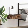 vidaXL Floating Nightstand Smoked Oak Engineered Wood