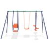 vidaXL Swing Set Blue Steel Large Tough Swing Set Other Modern