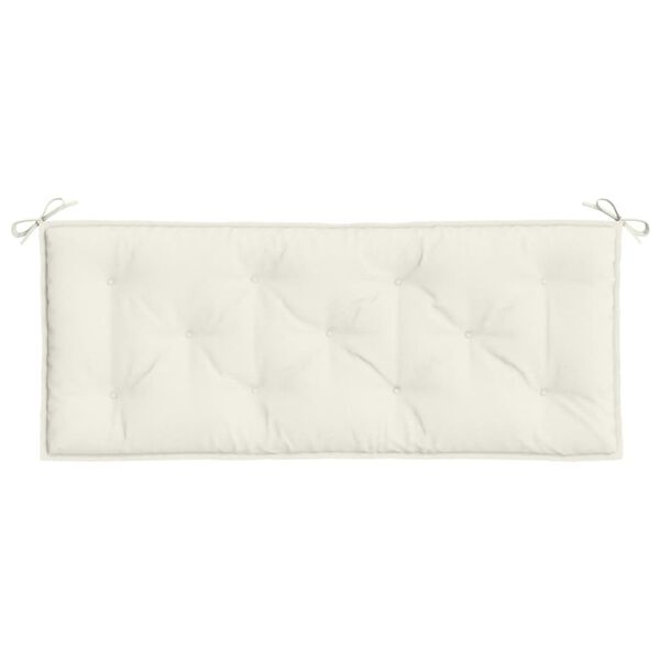 vidaXL Garden Bench Cushion Melange cream 100% polyester 47.2 x 19.7 in