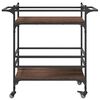 vidaXL Kitchen Trolley Brown Oak 32.3"x15.7"x30.9" Engineered Wood