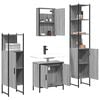 vidaXL Bathroom Furniture Set Grey Sonoma