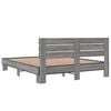 vidaXL Bed Frame Gray Sonoma Engineered Wood 63x79 in Modern Bed Frame