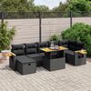 vidaXL Garden Sofa Set Black