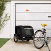 vidaXL Pet Bike Trailer Black Oxford Fabric, Iron Compact Durable
