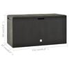 vidaXL Storage Box Anthracite Polypropylene 44.9 x 18.5 x 23.6 in