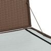 vidaXL Outdoor Storage Box Brown PE Rattan, Powder-Coated Steel Large