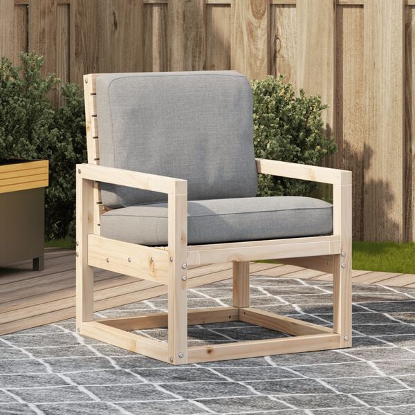 vidaXL Garden Chair Natural Pine Solid Pine Wood Medium Durable