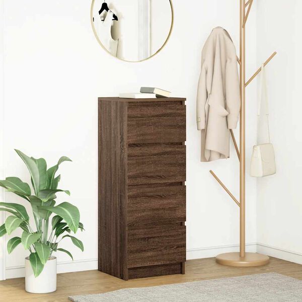 vidaXL Sideboard Brown Oak Engineered Wood Medium Sideboard