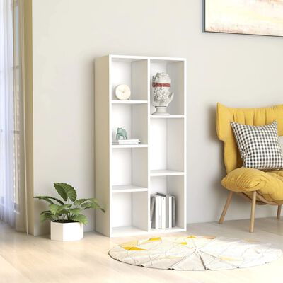 vidaXL Book Cabinet White 19.7"x9.8"x41.7" Engineered Wood