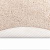vidaXL Anti-slip Shaggy Rug Cream 47.2" x 47.2" PP