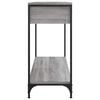 vidaXL Console Table Grey Sonoma Engineered Wood Narrow Adjustable Feet