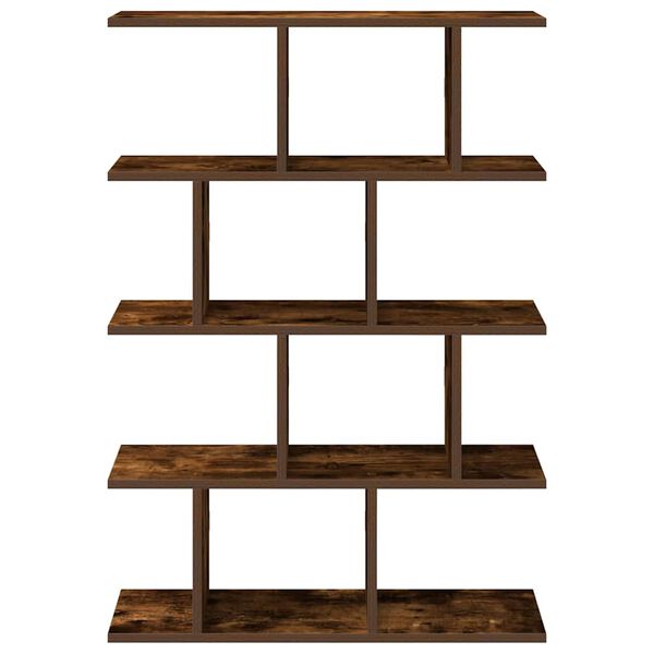 vidaXL Wall Cube Shelf Smoked Oak Engineered Wood Medium Wall Cube Shelf