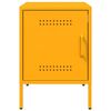 vidaXL Bedside Cabinet Mustard Yellow Steel Small Bedside Cabinet