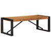 vidaXL Coffee Table Natural wood color Solid acacia wood, powder-coated iron