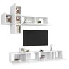 vidaXL TV Cabinet Set White Engineered wood Modular TV Cabinet Set