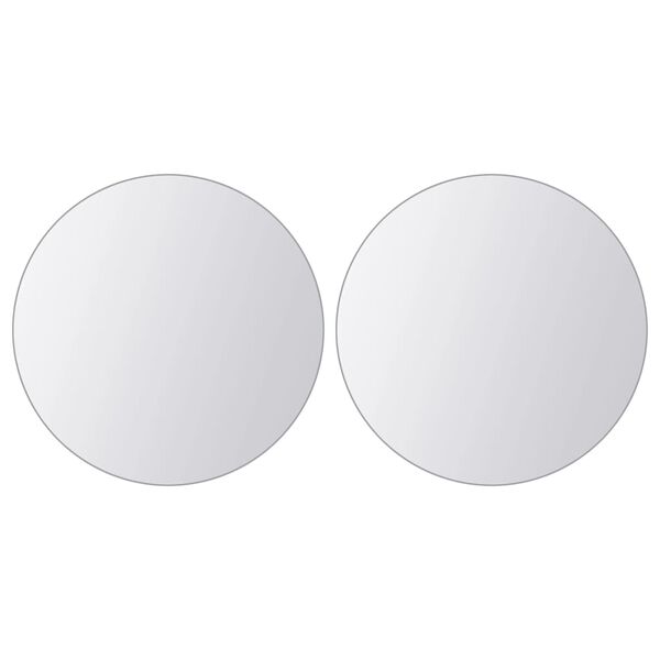 vidaXL Mirror Tile Set of 16 Transparent Glass 5.9 in diameter