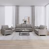 vidaXL Sofa Set Taupe Polyester 2-seater Sofa Set Rectangular Modern