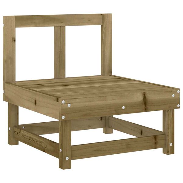 vidaXL Middle Sofa Solid pine wood Medium Modular Middle Sofa Square