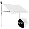 vidaXL Retractable Awning Cream Polyester with PU Coating
