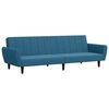 vidaXL Sofa Bed Blue Velvet 2-seater Transforms into different furniture