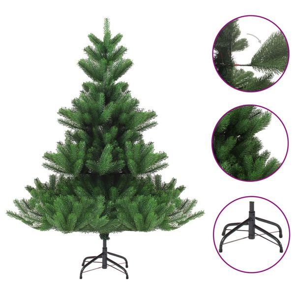 vidaXL Artificial Christmas Tree Green Polyethylene (PE), Steel 61 in