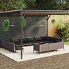 vidaXL Garden Lounge Set Dark grey, Black