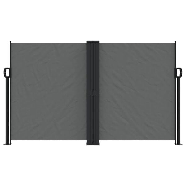 vidaXL Retractable Side Awning Anthracite 100% polyester with PU coating