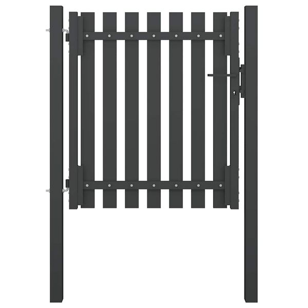 vidaXL Garden Fence Gate Steel 39.4x29.5" Anthracite