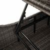 vidaXL Folding Sun Lounger Grey PE rattan, powder-coated steel Standard