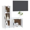 vidaXL Tv Cabinet Set Set of 2 White Engineered wood Tv Cabinet Set