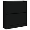 vidaXL Shoe Cabinet Black Engineered wood Compact Shoe Cabinet