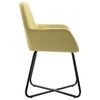 vidaXL Dining Chairs 6 pcs Green Fabric