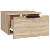 vidaXL Wall-mounted Bedside Cabinet Set of 2 Sonoma oak Engineered wood