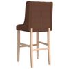 vidaXL Bar Chair Brown Solid rubber wood, fabric (100% polyester) Standard