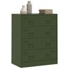 vidaXL Sideboard Olive Green Cold-rolled Steel Medium Sideboard