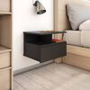 vidaXL Floating Nightstand Black Engineered wood 15.7x12.2x10.6 in