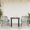 vidaXL Garden Dining Set Grey PE Rattan 2-seater UV-resistant materials