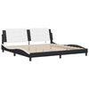 vidaXL Bed Frame with LED without Mattress "Zadar" Black and White 76"x79.9"
