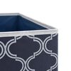 vidaXL Foldable Storage Box Set of 4 Blue with lattice pattern