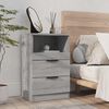 vidaXL Bedside Cabinet Grey Sonoma Engineered wood Standard